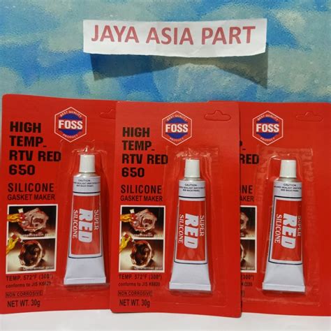 Jual Lem Red Silicone Gasket Foss Rtv Gr Warna Merah Jakarta