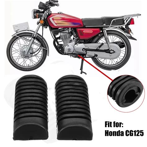 X Motorcycle Front Foot Rests Footpeg For Honda Cg Steel Rubber