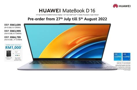 Huawei MateBook 16s And MateBook D 16 Now Available In Malaysia From