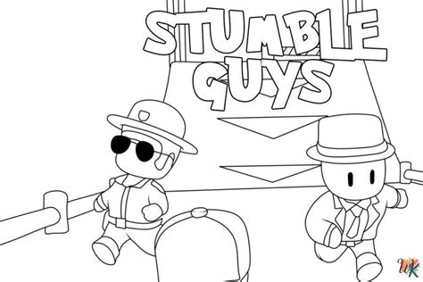 Coloriage Stumble Guys De Jeu Engageant Gratuit Imprimer