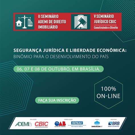 Seminário jurídico discutirá segurança jurídica e liberdade econômica