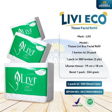 Jual Tisu Livi Eco Facial Wajah Tissue Refil Isi Sheets Lembar