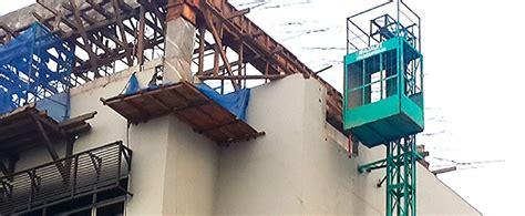 Lift Barang Proyek Cargo Lift Untuk Bangunan 4 Lantai