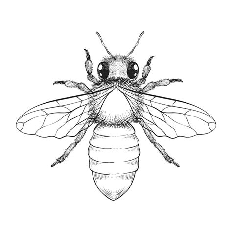 Illustration De Dessin D Abeille Dessin La Main Vecteur Gratuite