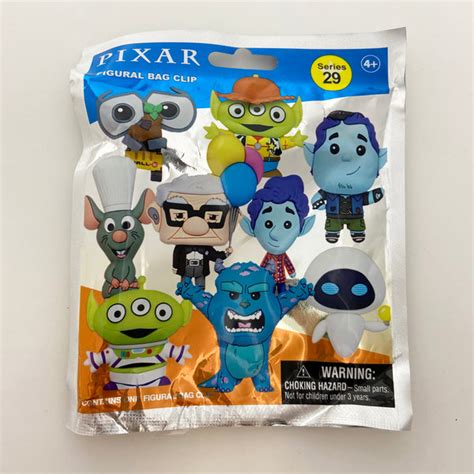 3D Foam Collectible Bag Clips Disney Pixar 25th Anniversary 24pc