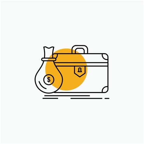 Briefcase Business Case Open Portfolio Line Icon 12960446 Vector