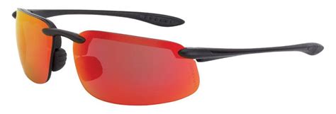 Crossfire Es4 Safety Glasses Black Frame Hd Red Mirror Lens