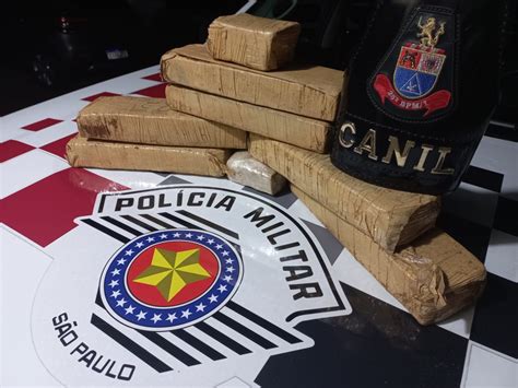 Pol Cia Militar Apreende Menor Quase Kg De Maconha Em Tijolos