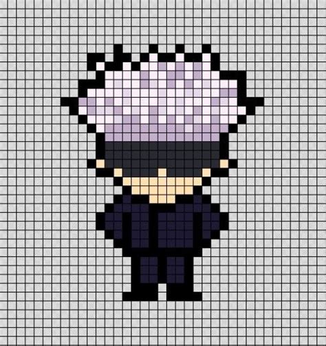 Satoru Gojo Jujutsu Kaisen Anime Pixel Art Patterns Pixel Art