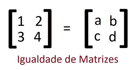 Igualdade De Matrizes Como Encontrar Explica O Exemplo Exerc Cios