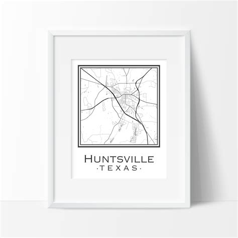 Huntsville Texas Map digital Download - Etsy