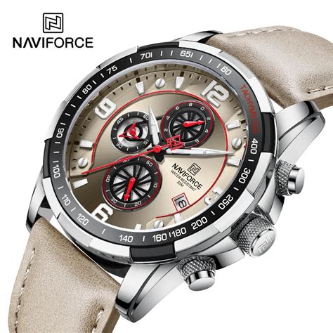 Naviforce Reloj De Marca De Lujo Para Hombre Cron Grafo De Pulsera De