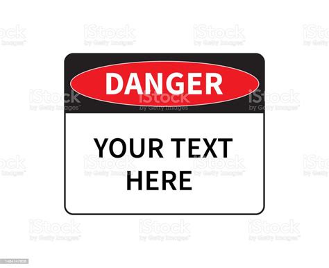 Danger Sign Blank Danger Sign On White Background Space For Text Vector ...