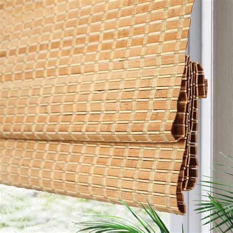 Amazon Yin Yang Cordless Blackout Bamboo Roman Shades Outdoor