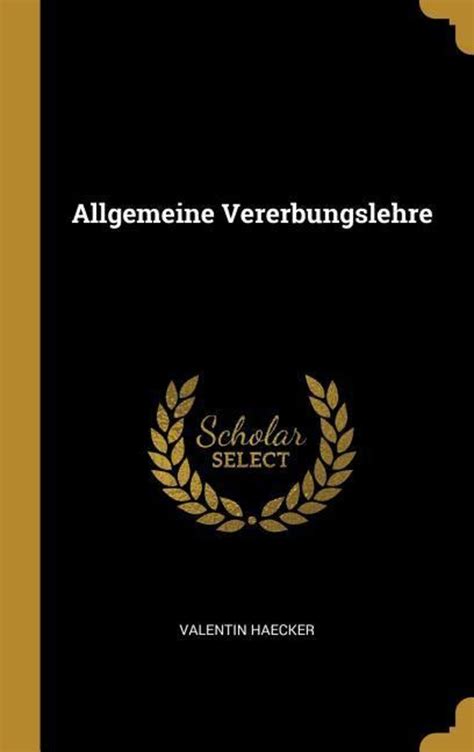 Allgemeine Vererbungslehre Online Kaufen