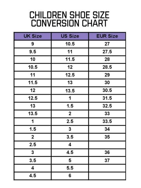 Girl Shoe Size Conversion Chart Tranet Biologia Ufrj Br