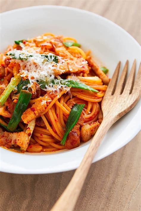 Kimchi Pasta Recipe in Just 10-Minutes - Easy Weeknight Pasta