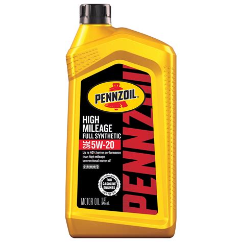 Pennzoil Full Synthetic Motor Oil SAE 0W 20 Motor Oil 44 OFF