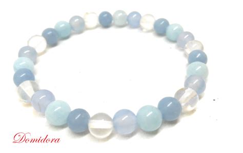 Bracelet C Lestine Et Aigue Marine