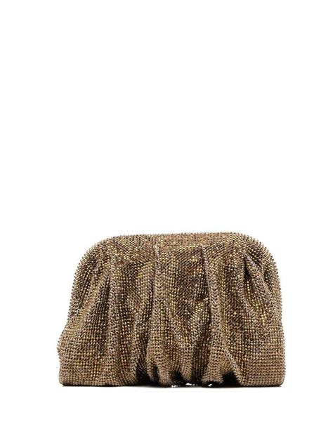 Buy Benedetta Bruzziches Crystal Embellished Clutch Bag Gold At