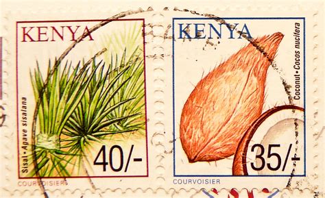 Kenia Kenya Stamp 40 Sh 35 Sh Shilling Sisalagave Aga Flickr