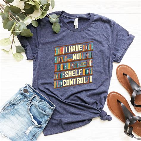 I Have No Shelf Control Shirt Book Shelf Design Tee Book Etsy