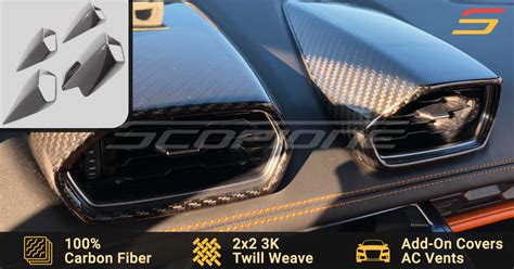 Scopione Carbon Fiber Interior Add On AC Vents Covers For Huracan