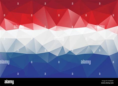 Dutch Flag Triangular Polygonal Pattern Stock Vector Image And Art Alamy