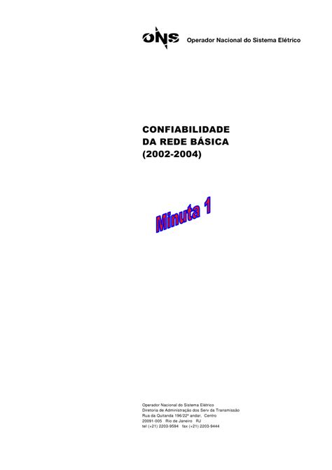 PDF CONFIABILIDADE DA REDE BÁSICA PERÍODO 2002 2004 BRASIL