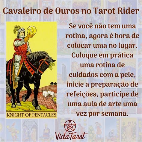 O Cavaleiro De Ouros No Tarot Rider Waite Tarot Significado Das