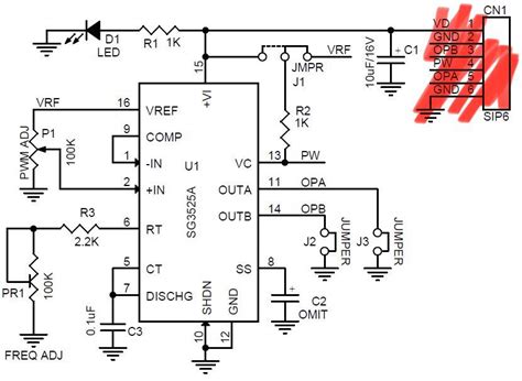 SG3525 unreliable oscillations/stops oscillating after a few seconds ...