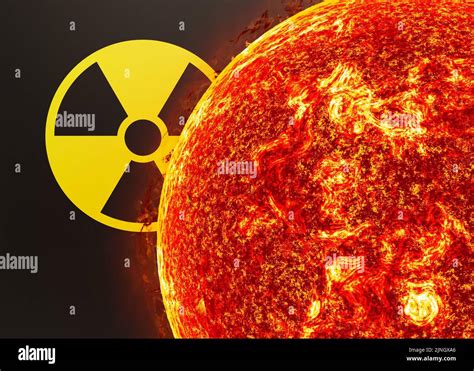 L Nergie Nucl Aire Est Un Symbole Jaune Rond Radioactif Et Une