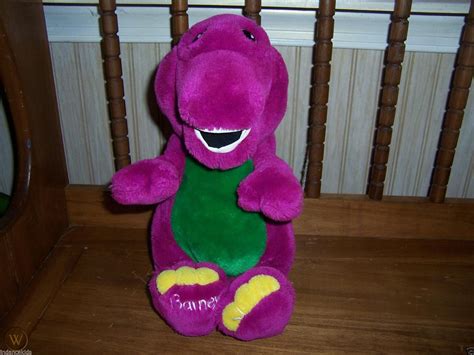 Barney The Purple Dinosaur 14" Plush Doll Lyons Group 1992 Golden Bear Company | #1781050432