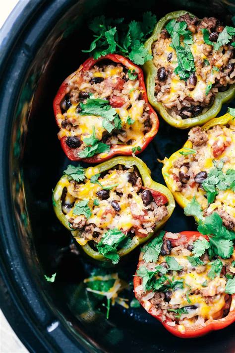 Slow Cooker Stuffed Bell Peppers The Recipe Critic