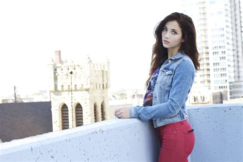 Women Emily Rudd Brunette Looking At Viewer Denim Rooftops Sensual Gaze