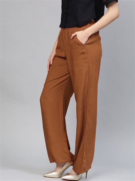 Buy Brown Palazzo Pant Cotton For Best Price Reviews Free Shipping