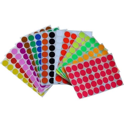 Gommettes Autocollantes Rondes Mm Couleur Codage Tiquettes Auto