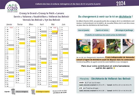 Noticias Calendrier de collecte 2024 des ordures ménagères Noticias