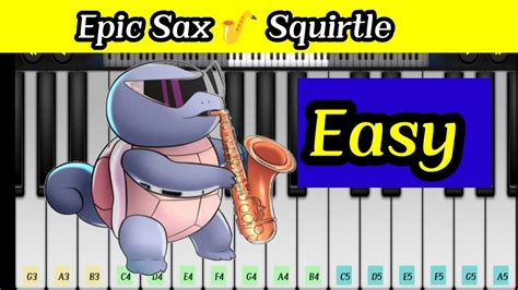 Easy Piano Tutorial Epic Sax Squirtle YouTube