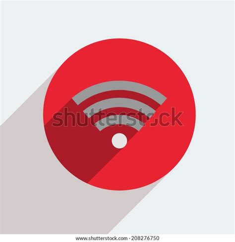 Vector Mosern Flat Wifi Circle Icon Stock Vector Royalty Free