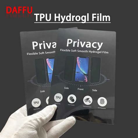 TPU Hidrogel Matte Privacidade Filme Soft Protetor De Tela Celular Para