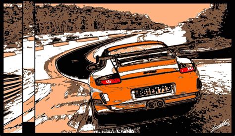 Tableau Porsche Gt3 Rs Voiture De Course Sport Peinture Moderne Et