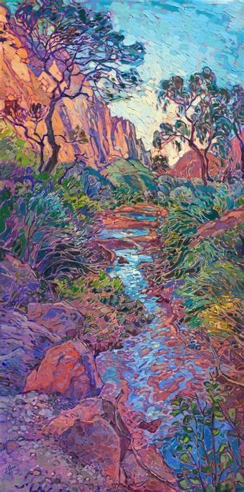 Zion Waters By Erin Hanson In Contemporary Impressionism