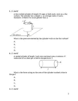 Ib Dp Physics Question Book B Gas Laws Sl First Teaching