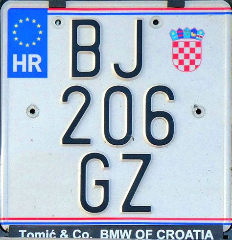 Olav S Croatian License Plates Number Plates Of Croatia