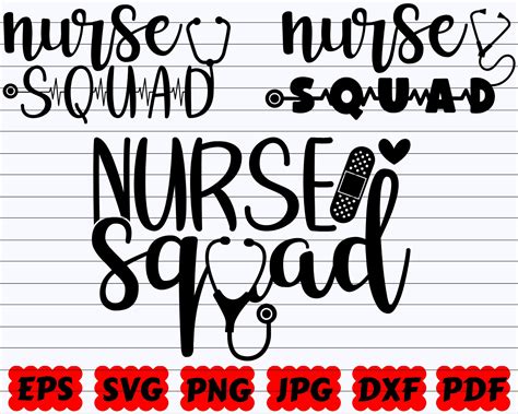 Nurse Squad Svg Nurse Life Svg Squad Svg Nurse Cut File Etsy Norway