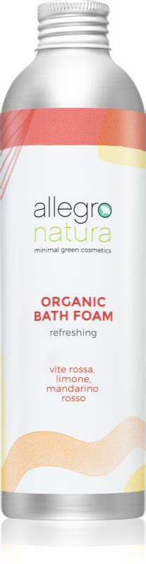 Allegro Natura Organic Refreshing Bath Foam Notino Co Uk