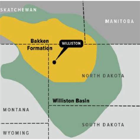 Location Of The Bakken Formation And Extent Of The Bakken Formation