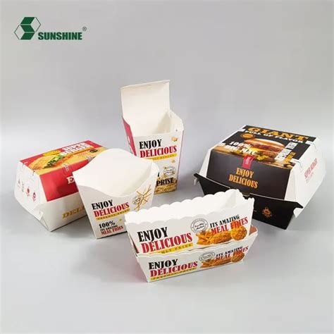 Custom Fast Food Takeaway Fried Chicken Burger Box Packaging Burger