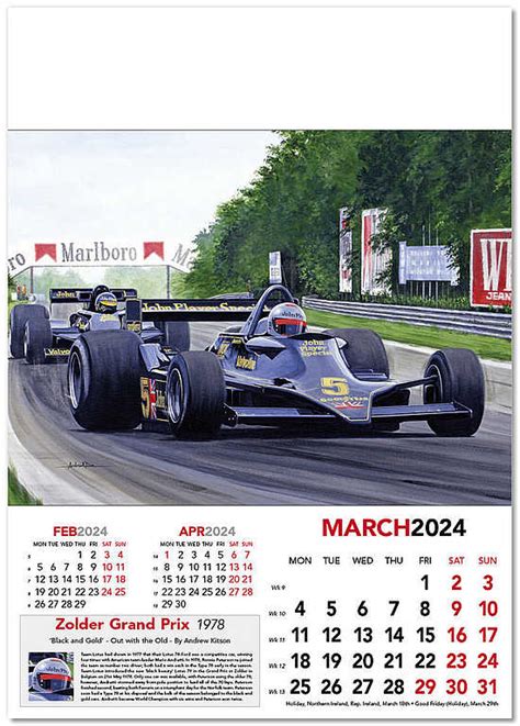 Art Calendars Formula Wall Calendar Grand Prix